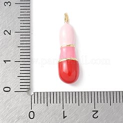 Colgantes de esmalte de latón&nbsp;KK-E093-03G-I-02