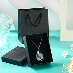 1 шт. ожерелья из нержавеющей стали с сухоцветами&nbsp;NJEW-TA0001-19B