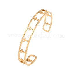 Браслеты-манжеты из нержавеющей стали 304 для женщин&nbsp;BJEW-S181-02G-A