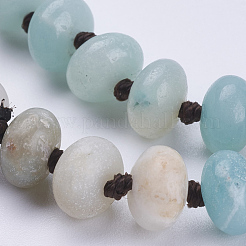 Braccialetti multiuso per l'amazzonite naturale / bracciali avvolgenti&nbsp;NJEW-K095-B05