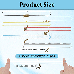 12 corda elastica per notebook in poliestere&nbsp;HJEW-OC00391