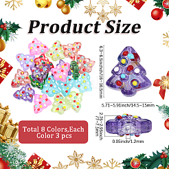 24 шт. 8-х цветные стеклянные бусины ручной работы с выпуклыми краями&nbsp;LAMP-PA0001-26