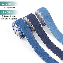 7.5 ярд полиэфирной ленты 3 цветов&nbsp;OCOR-FH0001-57A