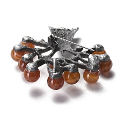 Броши из смолы с имитацией агатового дерева&nbsp;LS-JEWB-M033-01AS-01