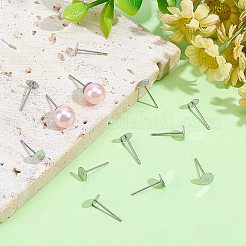 1000 pièce de boucles d'oreilles à tige en acier inoxydable 304 résistant au ternissement&nbsp;STAS-ME0001-50B