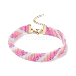 Браслеты из цветного стекла с градиентными бусинами для женщин&nbsp;BJEW-MZ00210