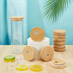 Tapas de taza de bambú&nbsp;LS-DIY-WH0128-41C