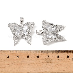 Anhänger aus Messing und klarem Zirkonia&nbsp;KK-G558-16P