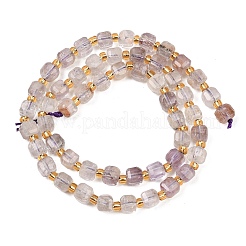 Stränge aus natürlichen violetten Phantomquarz-/violetten Lodolithquarzperlen&nbsp;G-Z147-A04-01