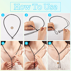 Изготовление ожерелья-слайдера из вощеного полиэфирного шнура&nbsp;NJEW-TAC0018-01