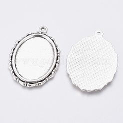 Pendenti basi di cabochon in lega&nbsp;PALLOY-A15605-AS