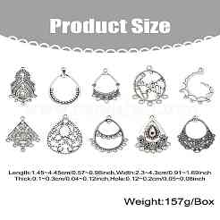 40 шт. 10 стиля тибетский стиль ретро цинковый сплав соединительные подвески&nbsp;FIND-CJ0003-60