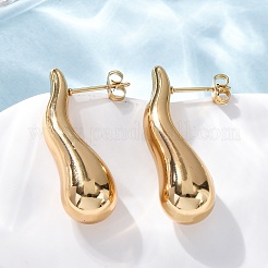 Pendientes de acero inoxidable 304 con forma de lágrima&nbsp;EJEW-A125-28A-G
