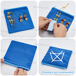 4 шт. мешочки для хранения серебряных ювелирных изделий из микрофибры на молнии&nbsp;ABAG-BBC0001-33A
