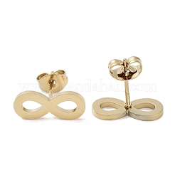 Серьги-гвоздики из нержавеющей стали 304 с вакуумным покрытием PVD для женщин&nbsp;EJEW-A048-35G