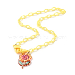 Ожерелья подвески из прозрачного акрила&nbsp;NJEW-JN03521-01