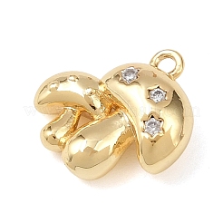Латунные микропаве прозрачные кубические циркониевые подвески&nbsp;KK-G545-21G