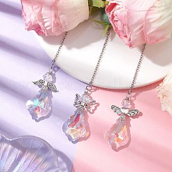 Подвески из стекла и сплавов «ангел»&nbsp;HJEW-JM01976-01