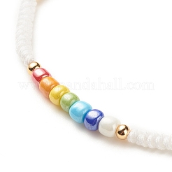 Braccialetto di perline di semi di vetro&nbsp;BJEW-JB08199-06