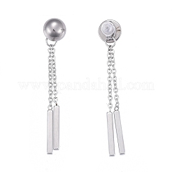 Orecchini a nappa con catena in acciaio inossidabile 304&nbsp;EJEW-I248-28