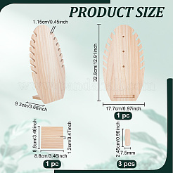 Espositori per collane con retro inclinato in legno&nbsp;NDIS-WH0077-001