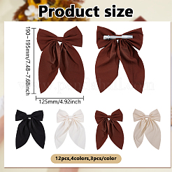 12 шт. 4-х цветные заколки для волос из полиэстера и железа в виде аллигатора&nbsp;PHAR-ME0001-01