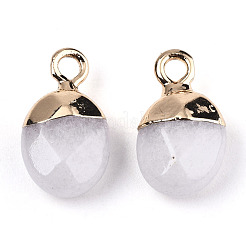 Natürliche weiße Jade Charms&nbsp;G-N326-58G