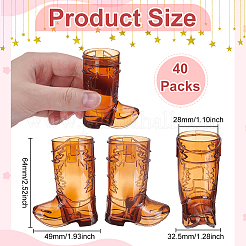 Пластиковые бокалы для вина в форме ковбойских сапог для кукольных миниатюр&nbsp;FIND-WH0199-336B