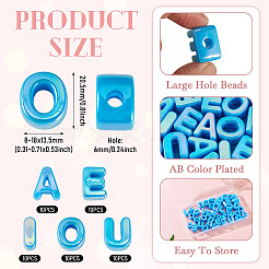 50 pièces 5 styles placage uv perles acryliques opaques&nbsp;PACR-TA0001-31F