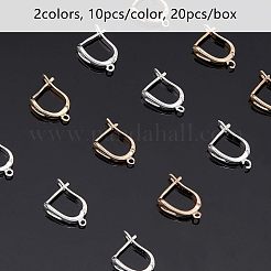 Risultati di orecchini a cerchio in ottone con chiusura a scatto&nbsp;KK-FH0001-14