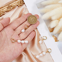 2 пара серег-колец в форме слезы из натурального культивированного пресноводного жемчуга в 2 стилях&nbsp;EJEW-HS00007