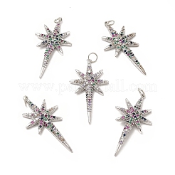 Латунные микро проложить кубического циркония подвески&nbsp;KK-E068-VB449