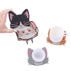 DIY-Untersetzer-Set mit Diamantmalerei und Tiermotiven&nbsp;PW-WGBBB48-01