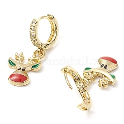 Boucles d'oreilles créoles en alliage d'émail&nbsp;EJEW-JE06159-02