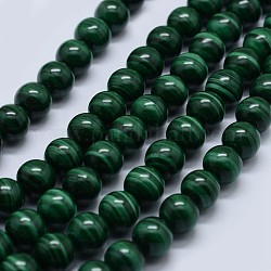 Chapelets de perles en malachite naturelle, AA grade, ronde, 20mm, Trou: 1.2mm, Environ 19 pcs/chapelet, 15.5 pouce (39.5 cm)