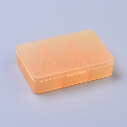 Scatole di plastica, contenitori di stoccaggio tallone, 6 scomparti, rettangolo, arancione, 8.5x5.8x2.1cm, Vano: 2.5x2.5 cm, 6 scomparti / scatola