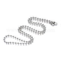 Iron Round Ball Chains with Bead Tips, for Replacement Deck Fill, Platinum, 1050x6mm, Hole: 6mm