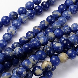 15~16inch Round Gemstone Strand, Grade AB Sodalite Beads, about 8mm in diameter, hole: about 1mm, about 50pcs/Strands