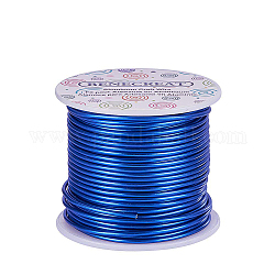 Benecreat 12 Gauge (2 mm) Aluminiumdraht 100 Fuß (30 m) eloxiertes Schmuckhandwerk, das Perlen mit blumigem farbigem Aluminium-Basteldraht herstellt - blau