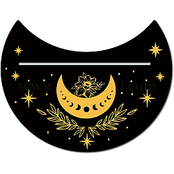 Soporte de tarot de madera, suministros de brujería, forma de luna, luna, 100x130mm
