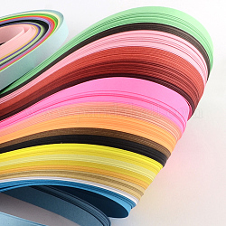 Quilling bandes de papier rectangle de 36 couleurs, couleur mixte, 525x5mm, à propos 360strips / sac, 36color / sac
