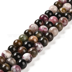 Natural Tourmaline Beads Strands, Round, 5.8~6.8mm, Hole: 0.8mm, about 62~65pcs/strand, 15.24~15.75''(38.7~40cm)