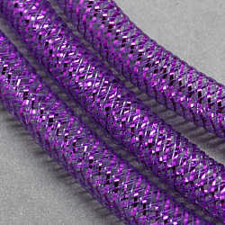 メッシュチューブ  プラスチックネットスレッドコード  暗紫色  8mm  30ヤード