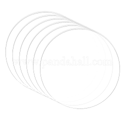 BENECREAT 10PCS Clear Acrylic Circle Disc 3mm Thick 100mm Inner Dia Cast Sheet for Craft Projects, Signs, DIY Projects