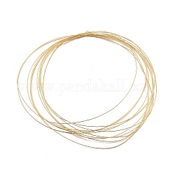 Copper Wire for Jewelry Making, Textured Round, Real 18K Gold Plated, 21 Gauge, 0.7mm, about 16.40 Feet(5m)/Strand
