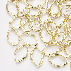 Legierung Verknüpfung rings, Twist Oval, Licht Gold, 25x16.5x2 mm, Innendurchmesser: 22x11 mm