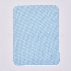Tessuto di stoffa appliques ferro su patch, per accessori di costume, rettangolo, blu, 125x95x0.5mm