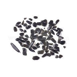 Perles naturelles puce obsidienne, pas de trous / non percés, 2~12x2~10x1~3mm, environ 11200 pcs/1000 g