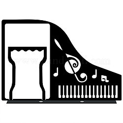 Пианино узор железные фоторамки, с винтами, небольшие держатели семейных фото, для настенного декора аксессуары, чёрные, 142.5x200x1.5 мм