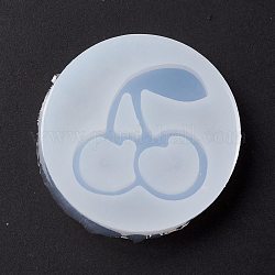 DIY Decoration Silicone Molds, Resin Casting Molds, For UV Resin, Epoxy Resin Jewelry Making, Cherry, White, 69x12mm, Inner Diameter: 49x48mm